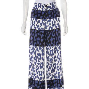 Derek Lam 10 Crosby Abstract Print Silk Pants